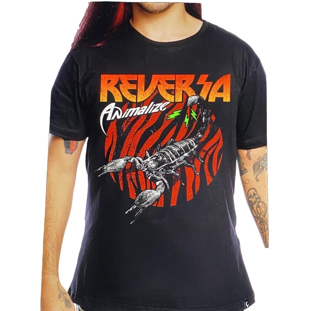 Reversa Black Animalize Scorpion Graphic Tee Goth Grunge Unisex L - Picture 14 of 15